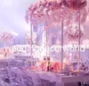 New style eventos wedding decoraiton ballroom mental white cylinder floral vase decor291