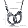Antik silver handcuff halsband i rostfritt stål nyhet halsband fängelse smycken