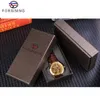 Forsiner Retro Roman Number Brown Leather Royal Flower Mécanique squelette Transparent Mens Automatic Watches Top Brand