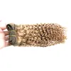 100% Human Hair Weave Bundlar 1pc Kinky Curly 8-30 tums hårförlängningar Non-Remy Brasilianska hårvävbuntar 100g