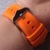 Nuevas correas de reloj de goma de silicona de 12mm, 14mm, 16mm, 18mm, 19mm, 20mm, 22mm y 24mm, correa de reloj inteligente deportiva naranja, accesorios para reloj brace296V