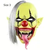 Masque de Clown effrayant accessoires d'halloween masque de fête de carnaval Horrible Clown adulte hommes Latex masque de Clown démon