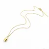 Modesmycken silver rose guld lås hänge designer halsband 18k guld rostfria tunna kedja kvinnor halsband mode style272z