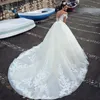 New Vintage Cheap Sexy Arabic Long Sleeves Off Shoulder Ball Gown Wedding Dresses Lace Appliques Court Train Plus Size Formal Bridal Gowns