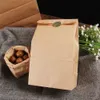 10 pièces sac en papier Kraft brun sacs cadeaux emballage Biscuits bonbons radeau pain Biscuit pain noix Snack paquet de cuisson