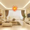 Dmuchane szklane żyrandole Nowoczesne lampy Zaprojektowane Murano Light LED Wisiorek Oświetlenie do domu Decor-W