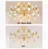 Lights Chandelier Modern Luxury European Rod tube pipe G4 220V 110V Hanging Pendant lamp For Living Sitting Room Art Decoration Chandelier