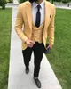 Sıcak Satış Groomsmen Notch Yaka Damat smokin Bir Düğme Erkekler Düğün / Gelinlik / Akşam Sağdıç Blazer (ceket + pantolon + Kravat + Vest) G336 Takımları