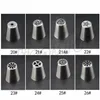 New Russian one piece flower mounting mouth 304 stainless steel large-size Cake Nozzle Cake Baking Tools with Coupler T9I00211