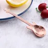 Stainless Steel Guitar Coffee Spoon Teaspoon Colorful Music Bar Spoon 7 Colors Coffee Tea Use WB1896