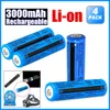 10 paket li-ion şarj edilebilir 3000mAh Piller 18650 Pil 3.7V 11.1W BRC Pil AAA veya AA Pil Fener Meşalesi Lazer İçin