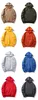 Armée Vert Solide Couleur Hoodies Hommes Épais Vêtements Surdimensionné À Capuche Sweats Hommes Hip Hop Polaire À Capuche Homme Vêtements EU Taille 4sets / lot