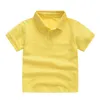 Camicie per bambini 100% cotone Maglietta per ragazzi Manica corta Ragazze Tees Colletto per la sera Chidren Top Estate Abbigliamento per bambini 9 colori DHW2378