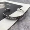 S925 argento sterling modello retrò doppia testa di tigre bracciale aperto stile punk moda uomo e donna coppia gioielli gifts317B