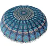 Grand 8080 cm Mandala oreillers de sol bohème méditation housse de coussin rond Pouf rétro Boho tapisserie housse d908087574156