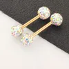 10PCSPACK Piercing Jewelry Nipple Ringindustrial Barbell Tongue PiercingCrystal Ball Nose Ear Stud Nipple Lip Piercing Body Jew8597779