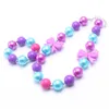 Yeni Tasarım Pretty Renk NecklaceBracelet Kafa 3PCS Takı Seti yürümeye başlayan çocuklar Kızlar Bubblegum Bebek Çocuk Chunky Kolye Takı Seti