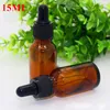 Hot Sale 15ml Glass Essential Oil Dropper Bottles 0.5OZ Empty Glass Bottles With Childproof Cap