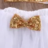 abiti firmati per bambini 3 pezzi Set di vestiti per bambina per bambini Top senza maniche con paillettes + Gonne tutù + Abiti con fascia Set di vestiti