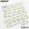 KUNAFIR Good quality Stainless steel bead O shape necklace lovely chains 10pcs 1.5mm can mix more colors lady Christmas fashion gifts 18in