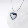 S778 Fashion Jewelry DIY Openable Locket Photo Box Pendant Necklace Rhinstone Heart Floating Locket Necklaces