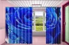 3d Curtain Window Promotion HD Giant Blue Rose Decoration Indoor Living Room Bedroom Kitchen Window Blackout Curtain