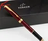 Free Shipping Parker Sonnet Red Gold Roller Pen Medium Nib 0.5mm Signature Ballpoint Pen Gift Writing Pen School Office Suppliers Stationery