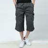 New Mens Camo Cropped Pants Summer Designer Multi-tasca in puro cotone maschile Casual Calf Lunghezza Pantalone Uomo Plus Size Pantaloni BY1219 V191114