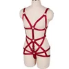 Ligas corpo arnês sutiã para mulheres completa bondage tiras topos oco para fora lingerie sexy conjunto plus size elástico ajustar goth club dance231u