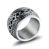 14 mm titanium stalen ring mode heren hiphop ringen trouwband heren designer sieraden groothandel gratis verzending