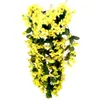 Violet groene plant kunstbloem decor simulatie muur opknoping mand bloem orchidee nep bloem home decor feestartikelen