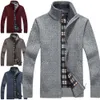 Fashion-New Cardigan Mens Cardigans Knitwear Zipper Swetry Ciepłe Polar Bluza Bluza Casual Bluzy na jesień Zima