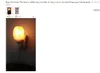 Himalayan Warm white LED Salt Lamp Natural Crystal Hand Carved Night Light for Lighting Decoration and Air Purifying with Plug