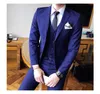 Einfarbig Slim Fit Herren 3-teilige Anzüge Hochzeitskleid Herren Business Casual Blazer Hochzeit Prom Abendessen Anzüge Trauzeuge Tragen Smoking