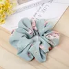 18 Colors Floral Print Solid Fashion Design Women Hair Tie Accesorios Scrunchie Ponytail Hair Holder Rope scrunchy basic Hair band9262582