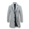 Men Fashion Jackets Men Slim Fits Coats Business Mens Long Winter Windproof Outwears Plus Size 5XL Black High Quality