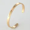 Mode gepersonaliseerde roestvrijstalen graveren voor zij inspirerende manchet armband charm zilver / goud / rose gouden armband geschenk