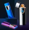 2019 New USB charging Touch sensing switch Double-sided lighter Windproof flameless Electronic cigar Cigarette No gas lighters with box gift