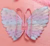 Party Favor kids wings glitter star magic wands fancy dress cosplay fairy gradient color butterfly wing tassel sequins wand pink girls gift