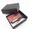 Nuevo Mini Metal Carbon Fiber Men Id Holder Case de tarjeta de presentación