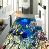 Papier peint océan 3d carrelage de sol de salon chambre à coucher auto-adhésif papier peint de sol en pvc
