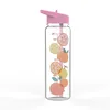 Sports Straw Cup 720ml Plastic Fruit Styles Water Bottle Summer Portable Bicycle Fruit Lemon Juice Water Cup