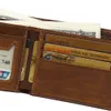 Vejiery Men Wallet Short Genuine Crazy Horse Monedero de cuero de vaca Small Vintage Wallets Male Clutch Leather Wallet Mens Y19052701