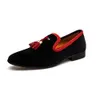 Men de nouveaux mocassins mocassins Slip on chinois en cuir de style chinois chaussures décontractées mâle rouge appartements cf moccain moccain chinee tyle chaussure