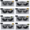 1 Pair / lot 3D Mink rzęs Lilly Real Norek Handmade Crossing Lashes Indywidualne paski Grube Lash Fake Eyelashes