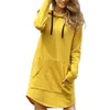 Women dress Casual Hooded Pocket Long Sleeve Pullover Sweatshirt Winter Harajuku Warm Hoodies Sweatshirts 2020