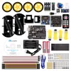 Kit de voiture robot intelligent, projet de livraison gratuite, pour capteur à ultrasons, module etooth, voiture jouet éducatif avec CD