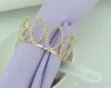 Crystal Diamond Rhinestones Gold Imperial Crown Servet Ringen voor Bruiloft Gunst Levert Party Tafel Decoraties Gratis Verzending