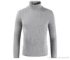남성용 스웨터 망 단색 Turtleneck 디자이너 가을 봄 바닥 스웨터 남성 슬림 맞는 꼭대기