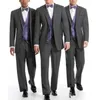 Damat Giyim Takım Elbise Moda Tasarım 3 Parça (Ceket + Yelek + Pantolon) Erkekler Suits Yüksek Kaliteli Custom Made Şal Yaka Blazer